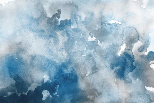 A storm at sea watercolour