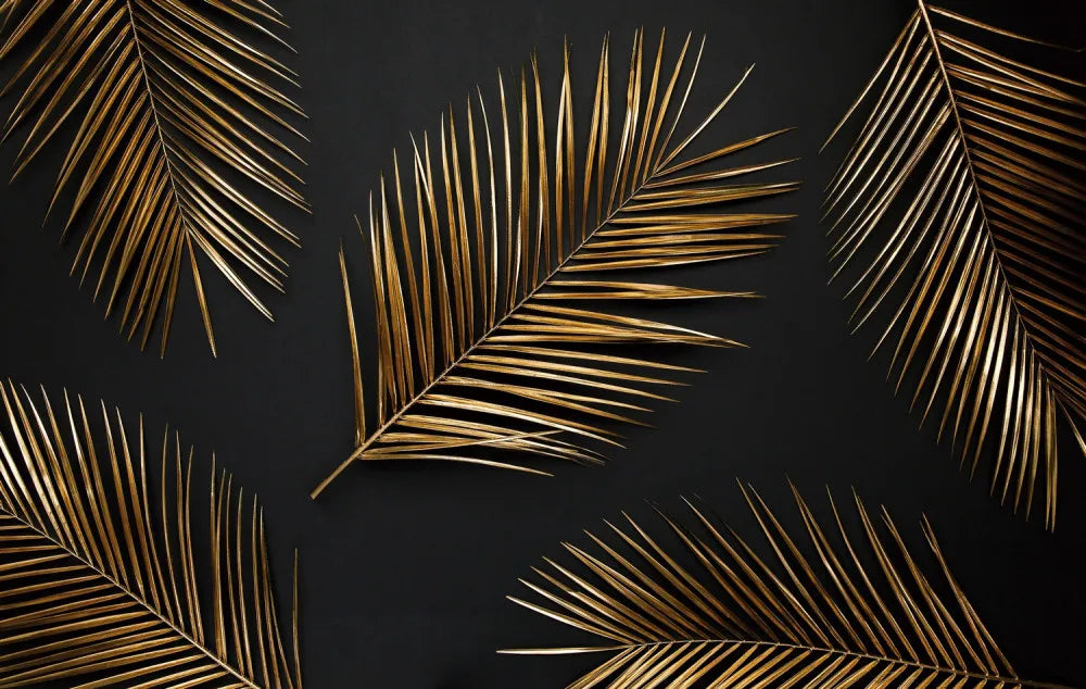 Golden palm leaves