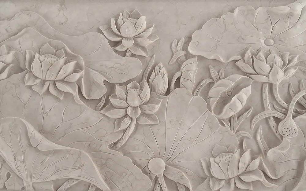 Floral bas-relief
