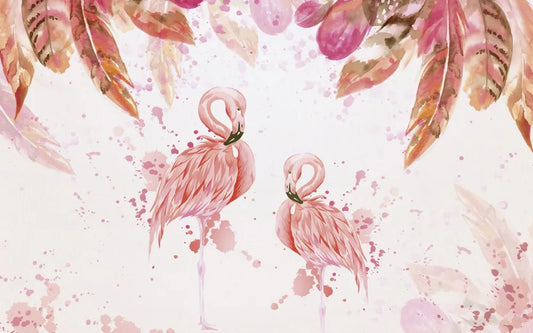 Variegated pink flamingos