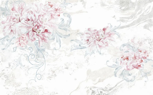 Delicate flowers on marble