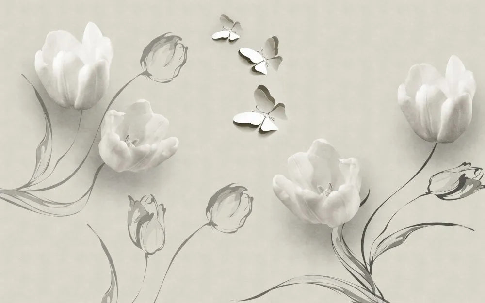 Delicate tulips 3D