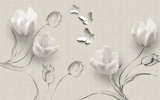 Delicate tulips 3D