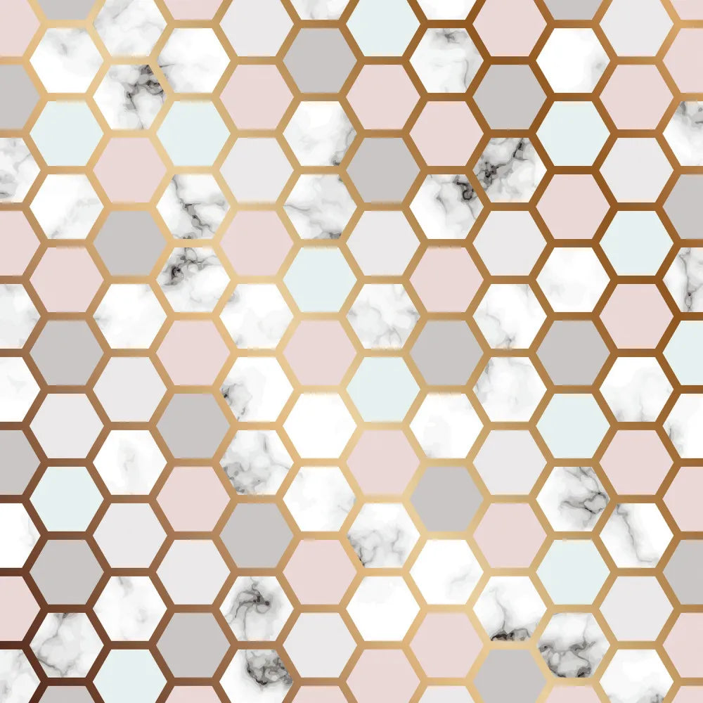 Marble mosaic in gold