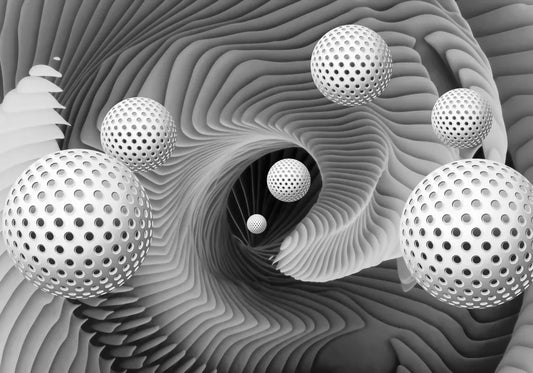 Flying spheres in the tunnel 3D