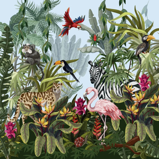 Animals and birds in the African Savannah