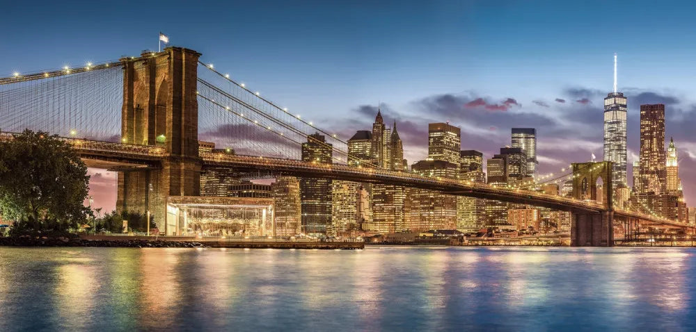 Golden Brooklyn bridge