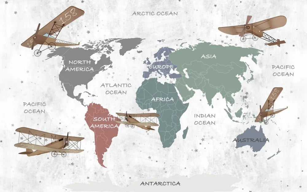 The map with the aircraft