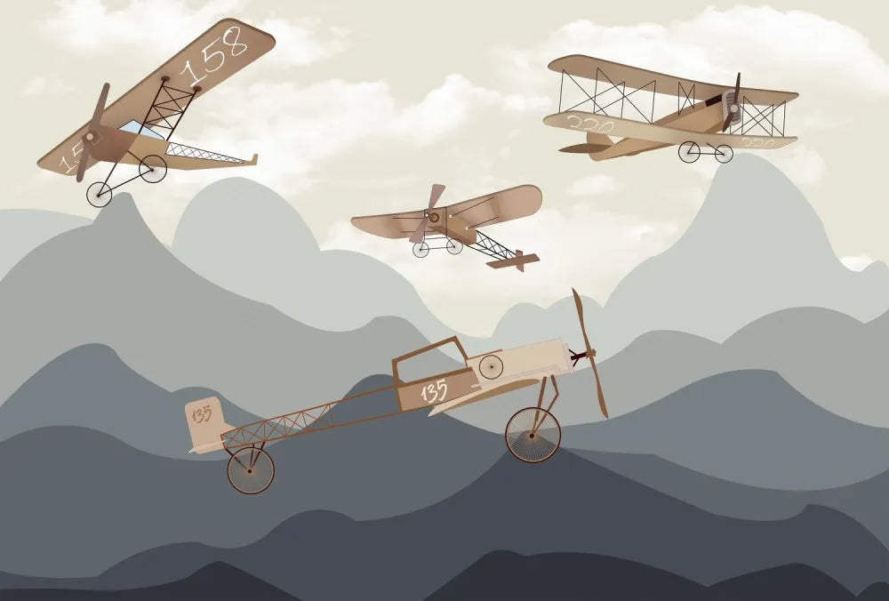 Aircraft over mountains