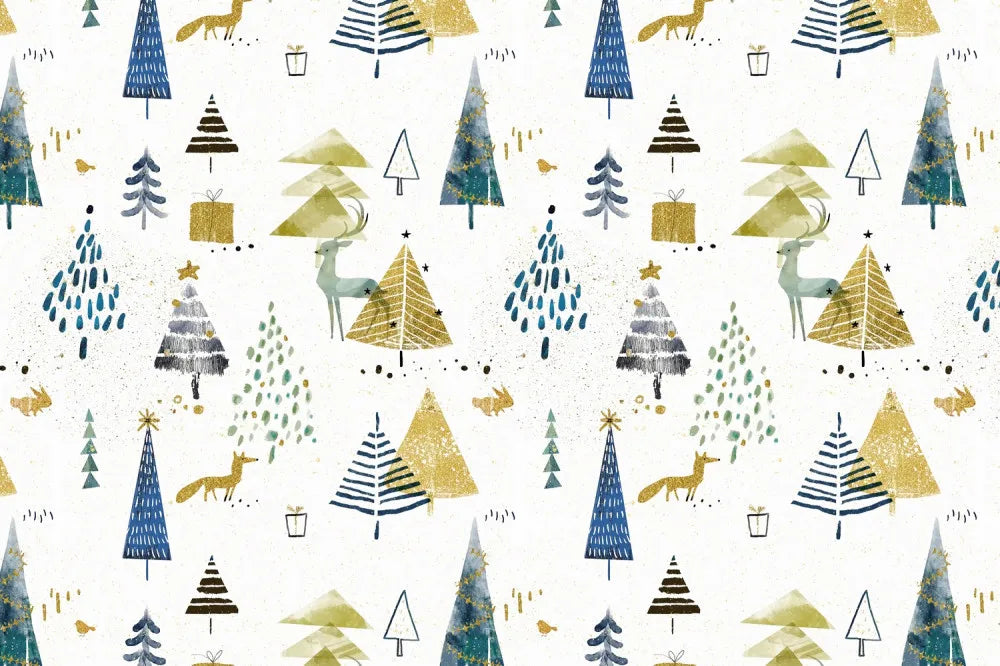 The beasts of the forest in the Christmas forest