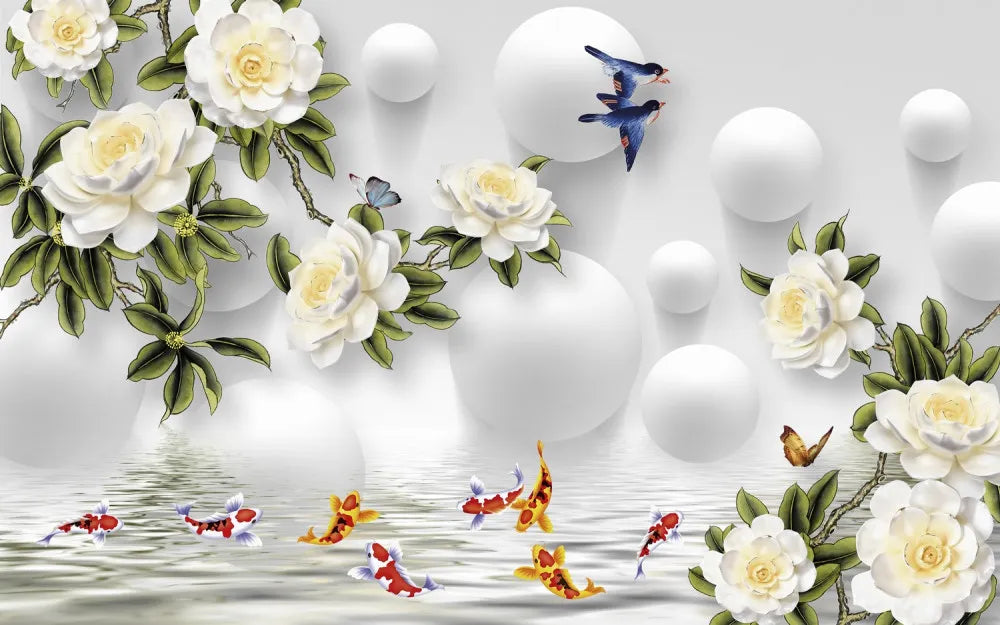 Roses with spheres 3D
