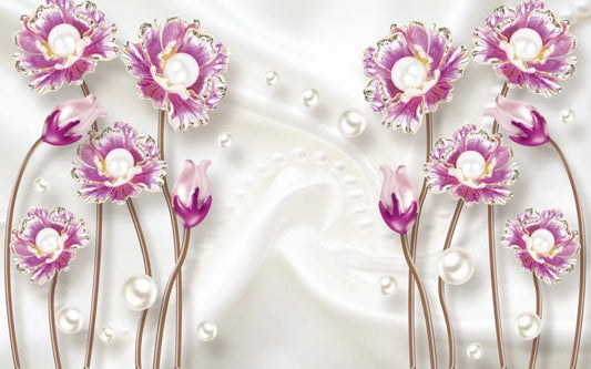 Velvet flowers 3D