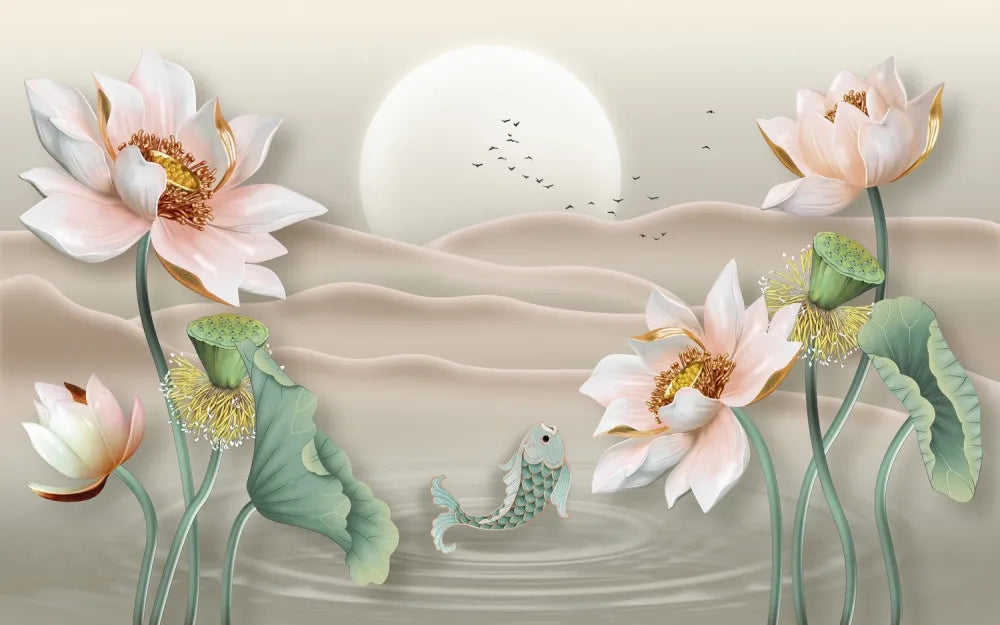 Delicate pink Lotus at dawn