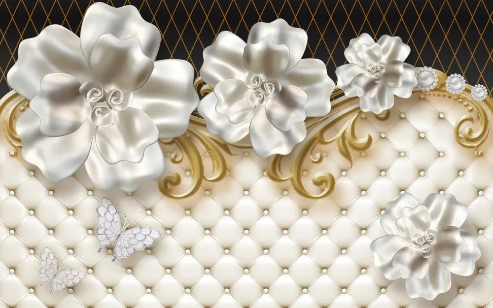 Marvelous pearl flowers 3D