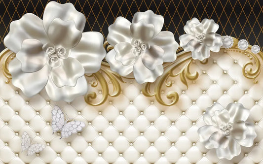 Marvelous pearl flowers 3D