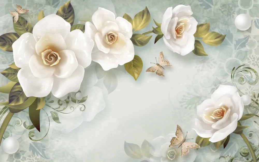 Delicate garden roses 3D