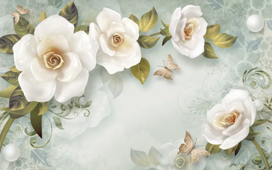 Delicate garden roses 3D