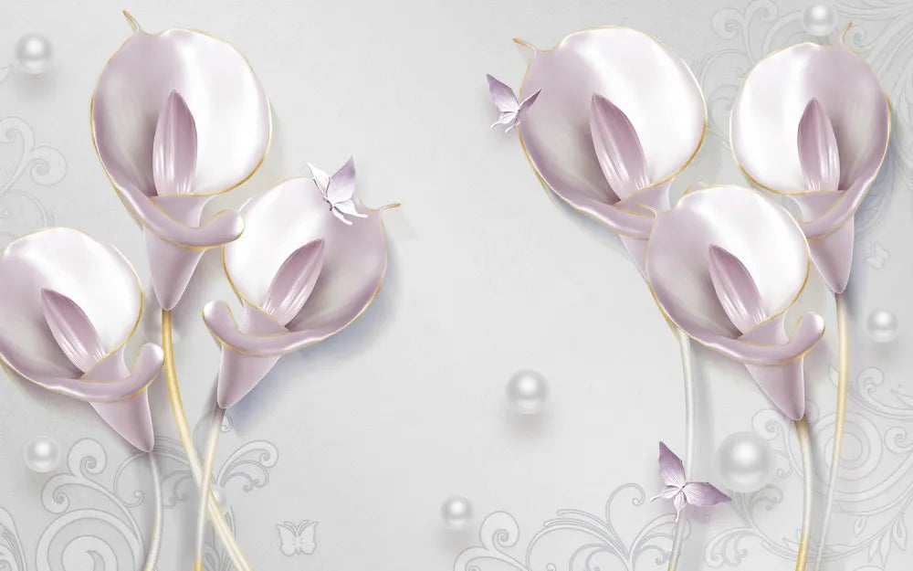 Delicate Calla lilies 3D