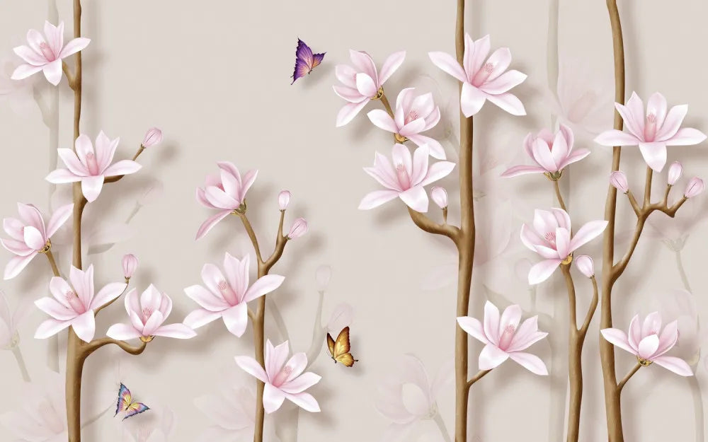 Gentle romantic Magnolia 3D