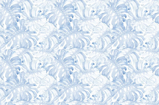 Pattern of blue leaves