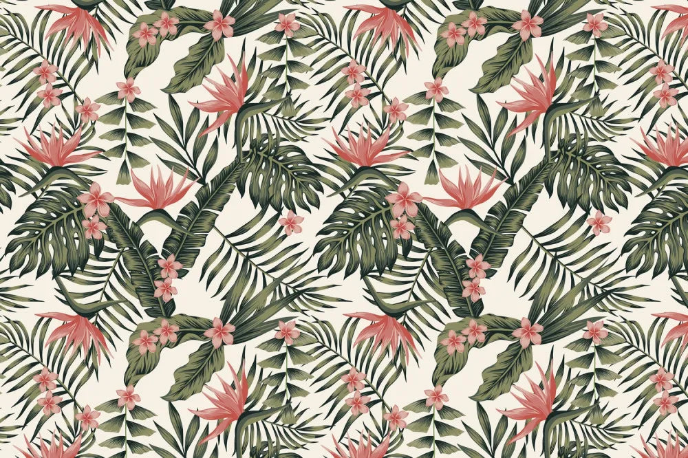 Variegated tropical foliage