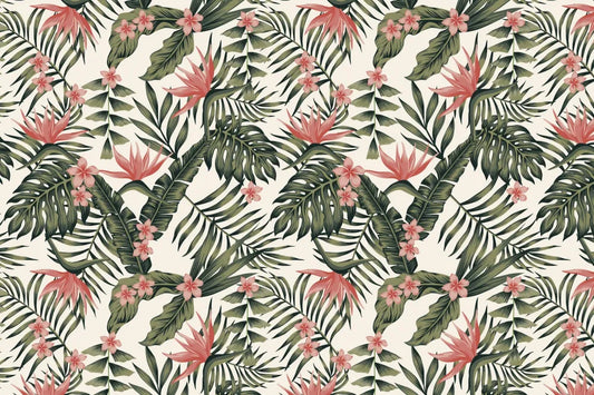 Variegated tropical foliage