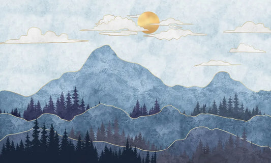 Mysterious dawn in the mountains