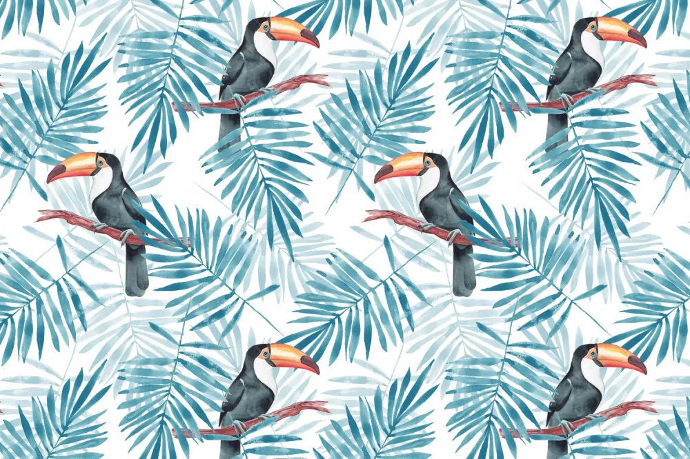 Toucans in the turquoise foliage