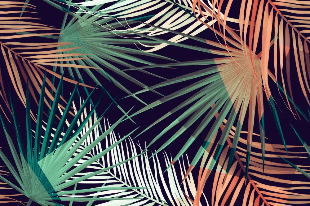 Bright tropical leaves