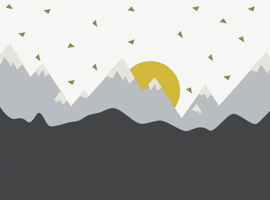 Golden dawn in the mountains
