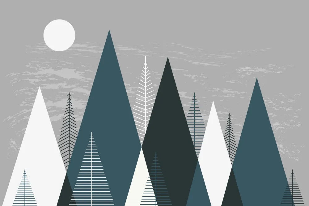 Moon in the mountains