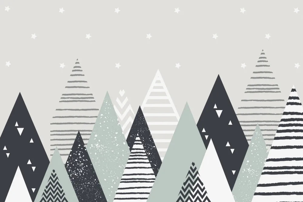 Winter mountains at night