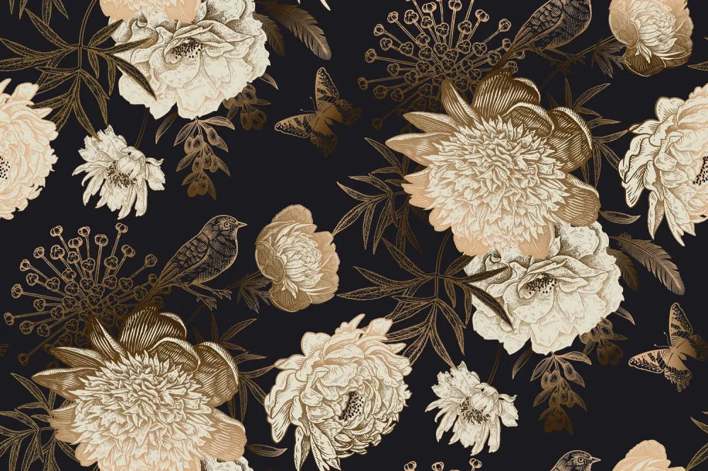 Golden peonies