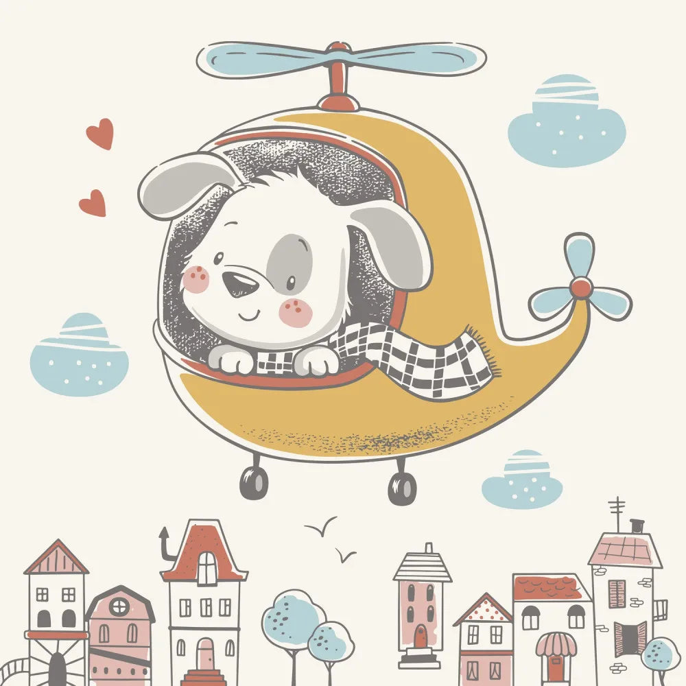 The puppy in the helicopter