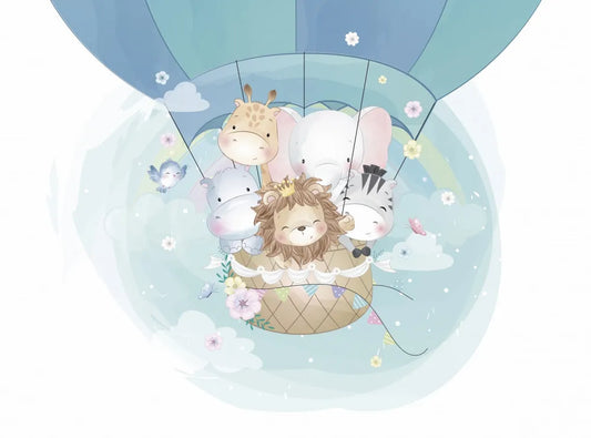 The flight of the animals on the ball