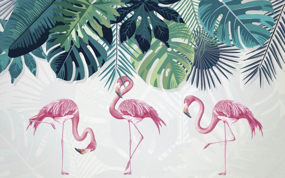 Flamingos in the tropics