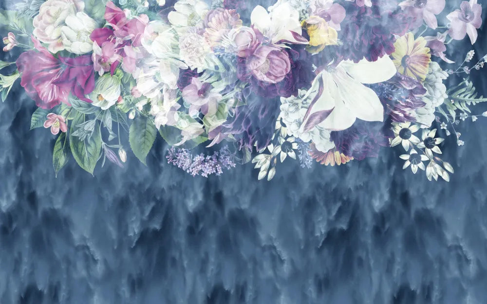 Flowers in the morning mist
