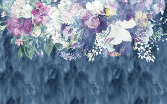 Flowers in the morning mist