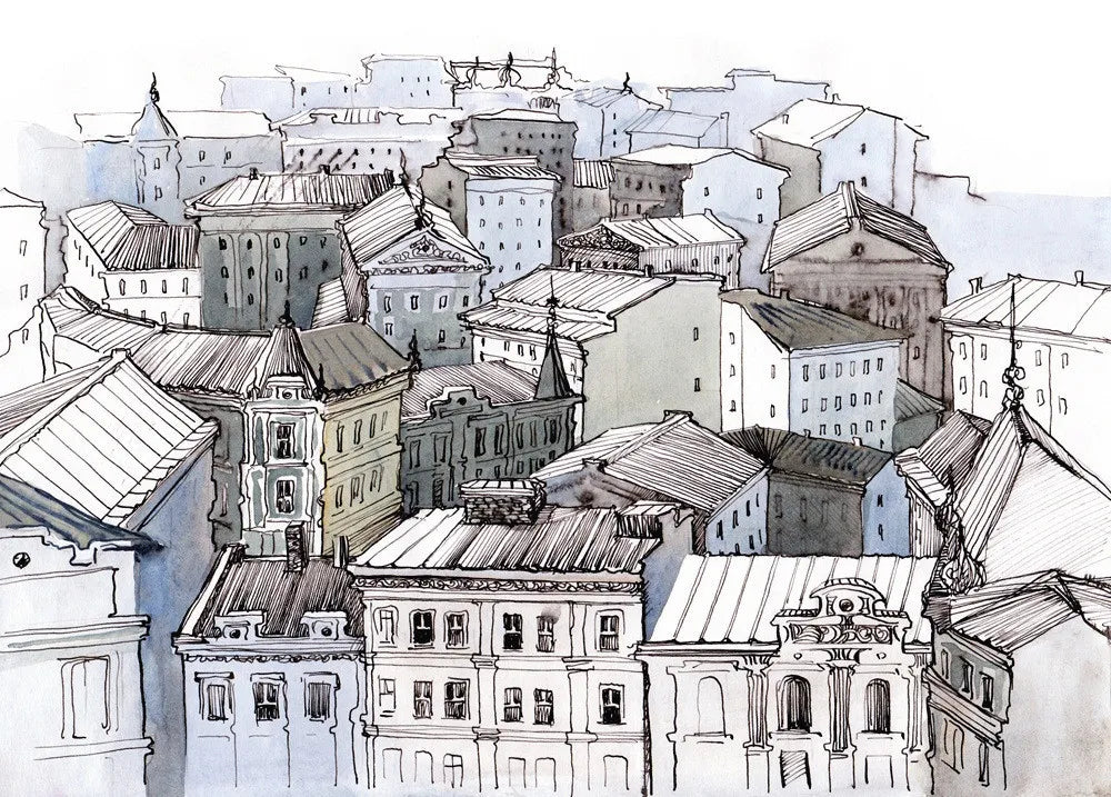 Roofs of the houses