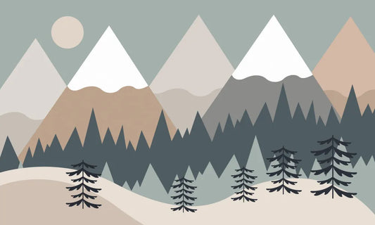 Moonlit night in the mountains