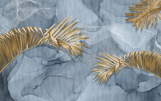 Golden foliage over water