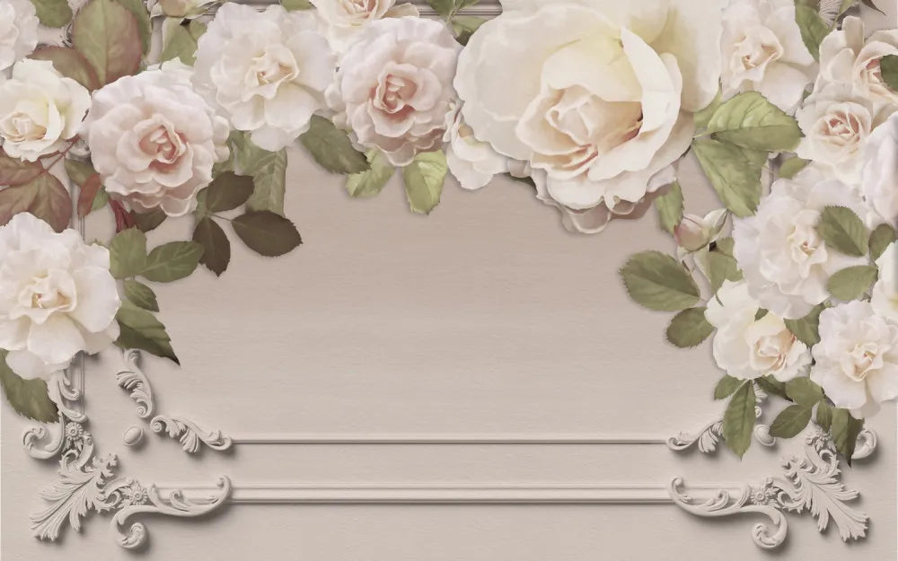 Blooming tea roses