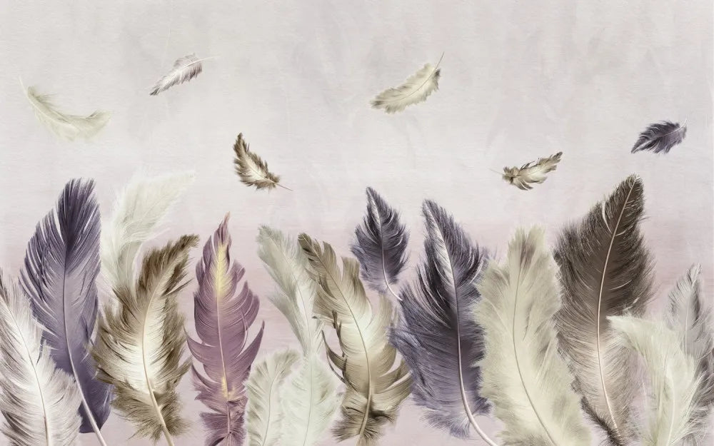 3D colored feathers