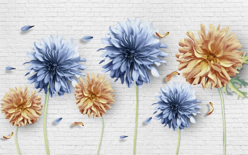 Variegated flowers 3D