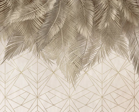 Golden tropical leaves