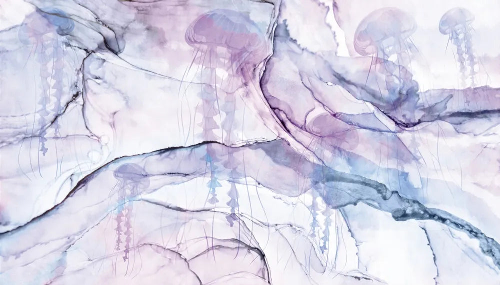 Jellyfish in the sea of ​​marble
