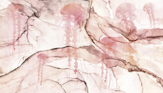 Powdery red sea jellyfish