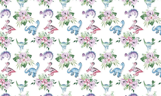 Dinosaurs in flowers