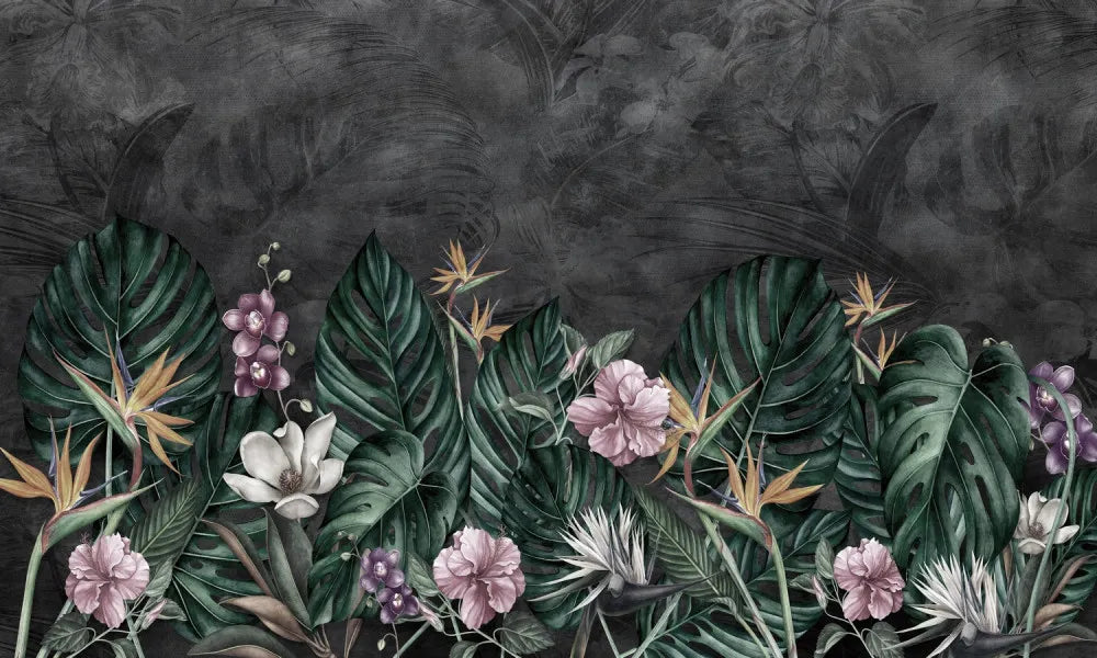 Paradise flowers in the night