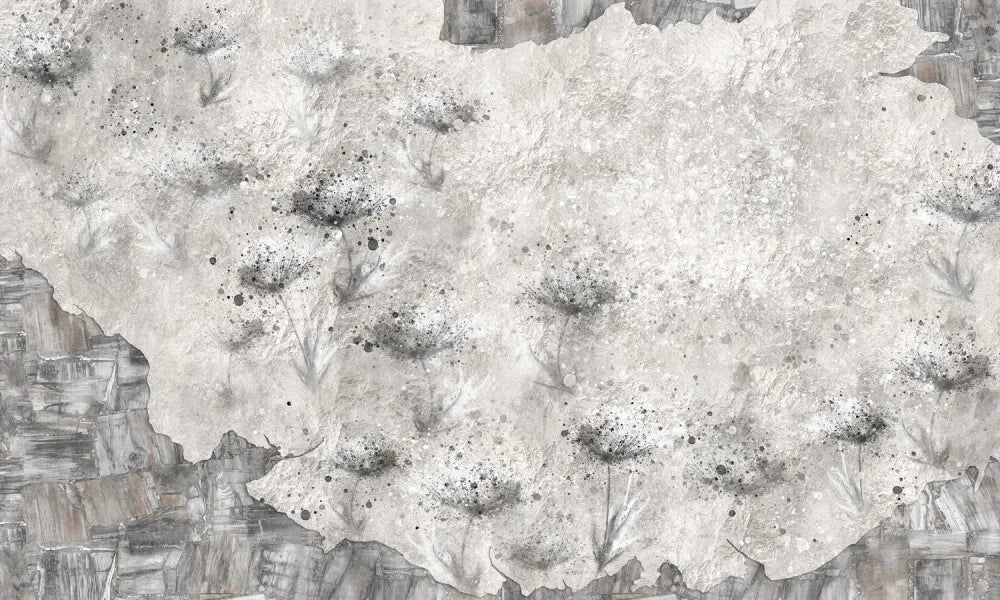 Dandelions on a vintage wall